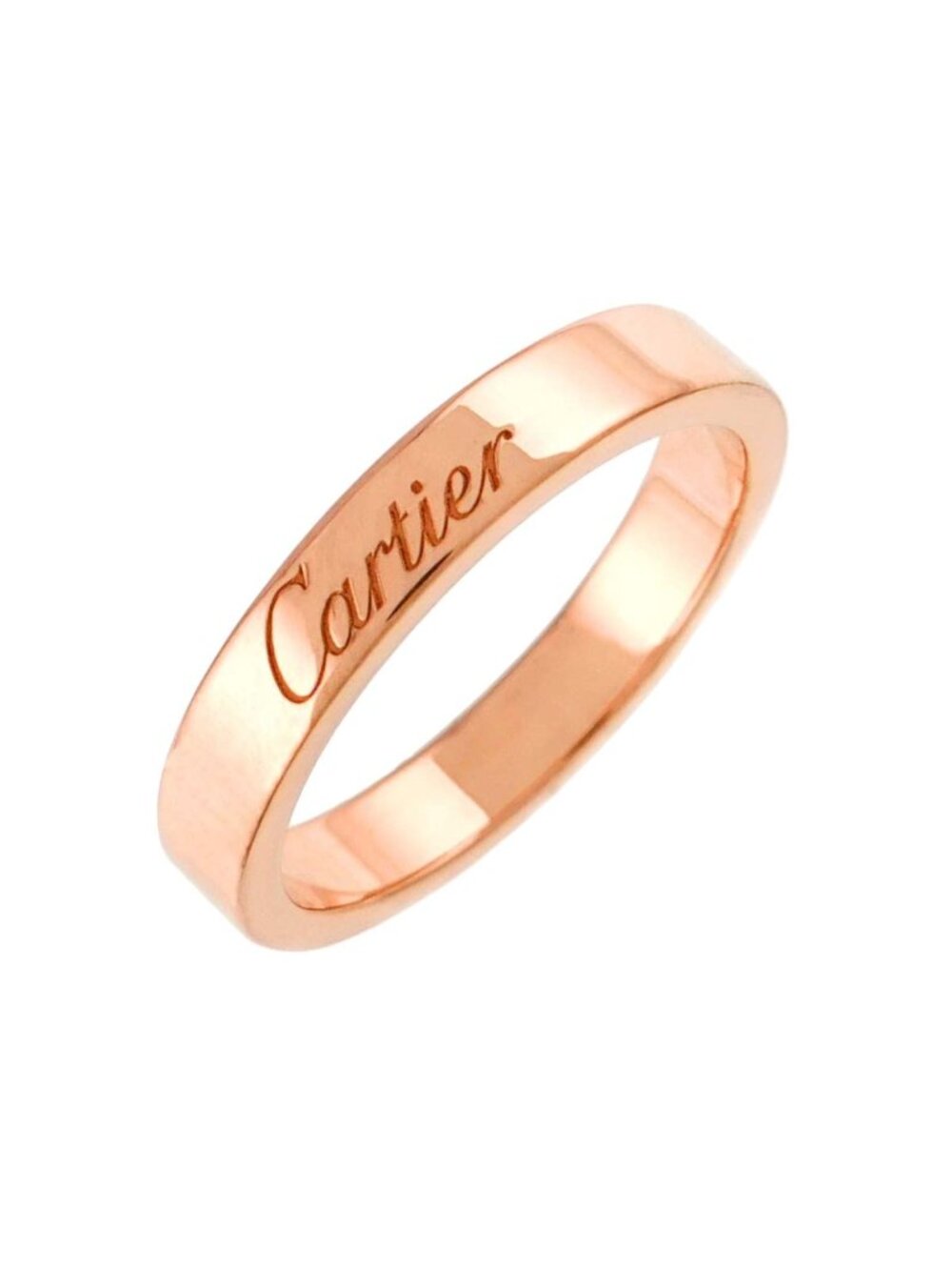 Cartier C de Cartier 48 Ring 18K Pink Gold Engraved